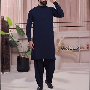 Elegant Deep Blue Men's Kurta Set